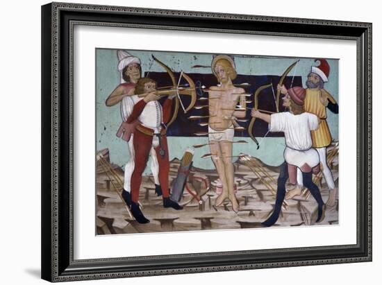 Martyrdom of St Sebastian, Saint Sebastian's Life-null-Framed Giclee Print