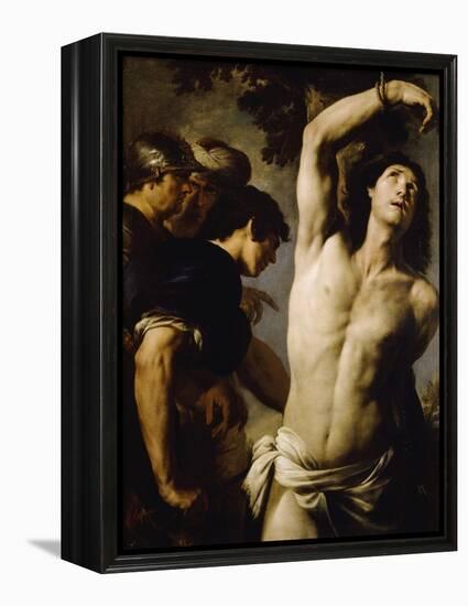 Martyrdom of St Sebastian-Andrea Vaccaro-Framed Premier Image Canvas