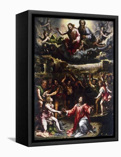 Martyrdom of St Stephen, Ca 1521-Giulio Romano-Framed Premier Image Canvas