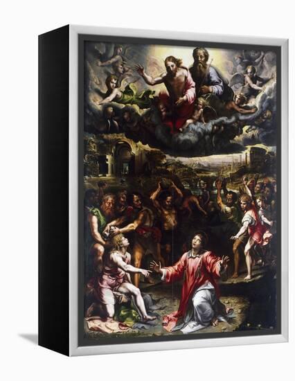 Martyrdom of St Stephen, Ca 1521-Giulio Romano-Framed Premier Image Canvas