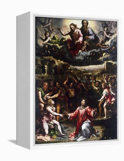 Martyrdom of St Stephen, Ca 1521-Giulio Romano-Framed Premier Image Canvas