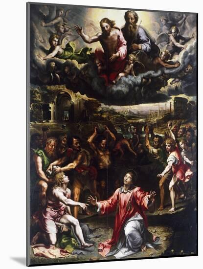 Martyrdom of St Stephen, Ca 1521-Giulio Romano-Mounted Giclee Print