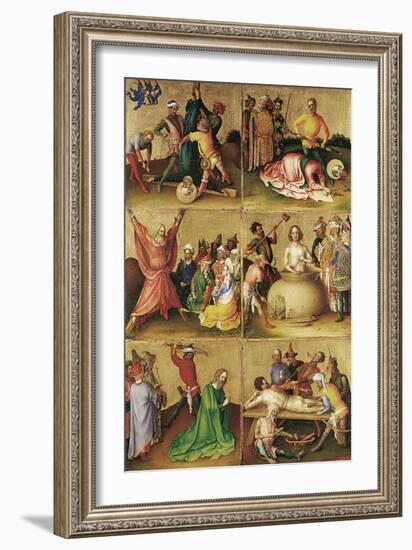 Martyrdom of the Apostles. Left Panel-Stephan Lochner-Framed Giclee Print