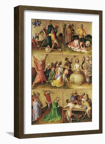 Martyrdom of the Apostles. Left Panel-Stephan Lochner-Framed Giclee Print