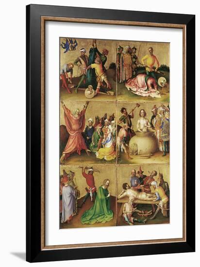 Martyrdom of the Apostles. Left Panel-Stephan Lochner-Framed Giclee Print