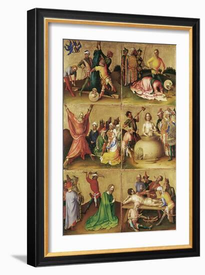 Martyrdom of the Apostles. Left Panel-Stephan Lochner-Framed Giclee Print