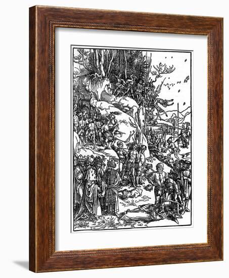 Martyrdom of the Ten Thousand Christians on Mt Ararat, 1495-1497-Albrecht Durer-Framed Giclee Print