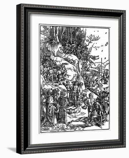 Martyrdom of the Ten Thousand Christians on Mt Ararat, 1495-1497-Albrecht Durer-Framed Giclee Print