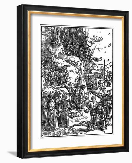 Martyrdom of the Ten Thousand Christians on Mt Ararat, 1495-1497-Albrecht Durer-Framed Giclee Print
