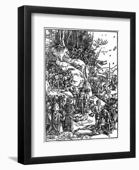 Martyrdom of the Ten Thousand Christians on Mt Ararat, 1495-1497-Albrecht Durer-Framed Giclee Print