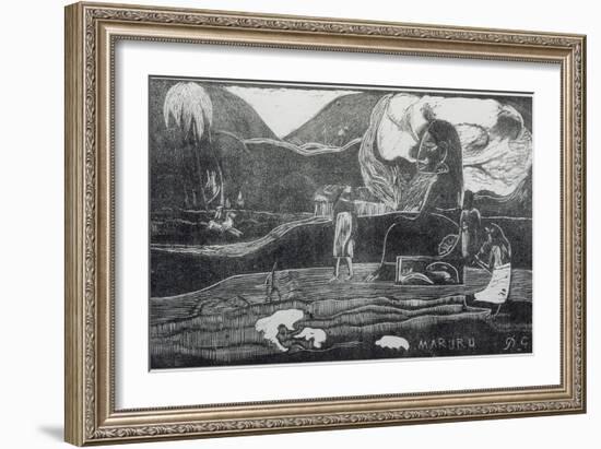 Maruru (Merci !)-Paul Gauguin-Framed Giclee Print