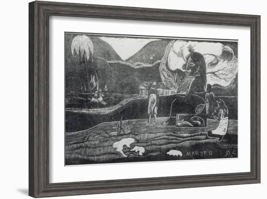 Maruru (Merci !)-Paul Gauguin-Framed Giclee Print