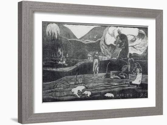 Maruru (Merci !)-Paul Gauguin-Framed Giclee Print