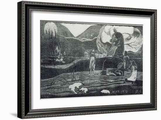 Maruru (Merci !)-Paul Gauguin-Framed Giclee Print