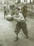 Boy with Football, Early 1900s-Marvin Boland-Giclee Print