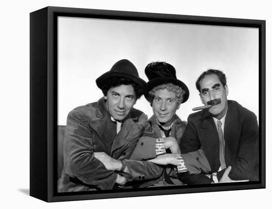 Marx Brothers - Chico Marx, Harpo Marx, Groucho Marx-null-Framed Stretched Canvas