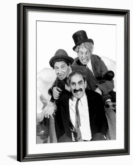 Marx Brothers - Groucho Marx, Chico Marx, Harpo Marx, 1936-null-Framed Photo