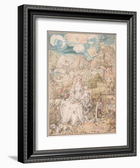 Mary Among a Multitude of Animals, Ca 1503-Albrecht Dürer-Framed Giclee Print