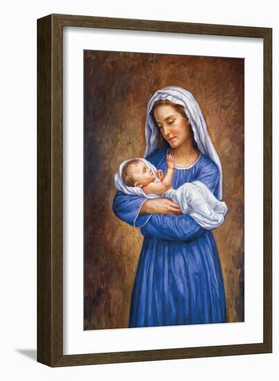 Mary and Baby Jesus-Edgar Jerins-Framed Giclee Print