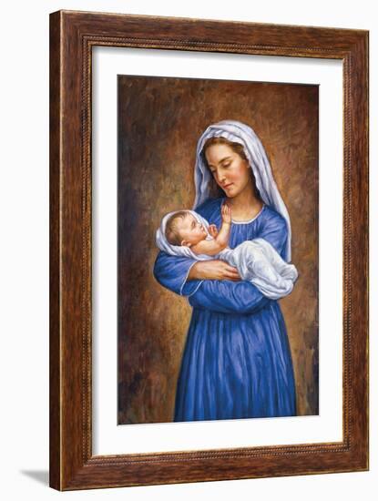 Mary and Baby Jesus-Edgar Jerins-Framed Giclee Print