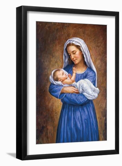 Mary and Baby Jesus-Edgar Jerins-Framed Giclee Print