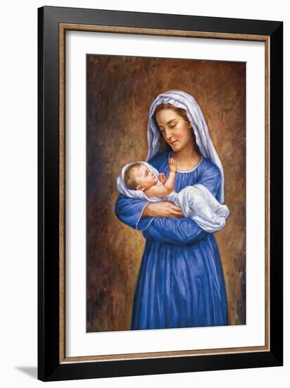 Mary and Baby Jesus-Edgar Jerins-Framed Giclee Print