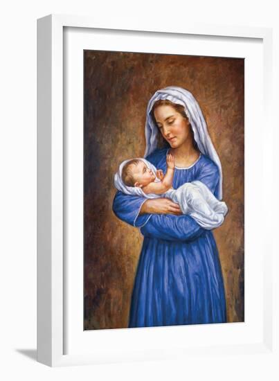 Mary and Baby Jesus-Edgar Jerins-Framed Giclee Print