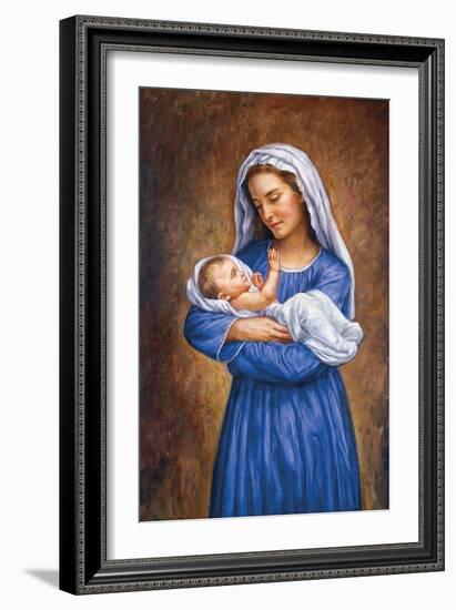 Mary and Baby Jesus-Edgar Jerins-Framed Giclee Print