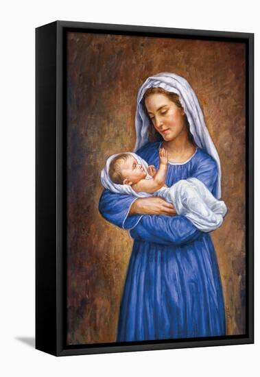 Mary and Baby Jesus-Edgar Jerins-Framed Premier Image Canvas