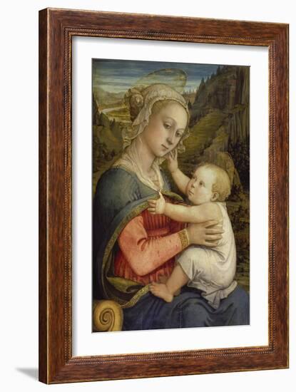 Mary and Child, about 1465-Fra Filippo Lippi-Framed Giclee Print