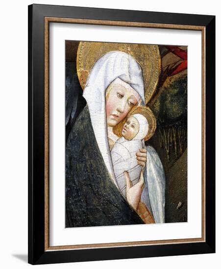 Mary and Child, Detail from Flight into Egypt, Altarpiece from Verdu, 1432-34-Jaume Ferrer II-Framed Giclee Print