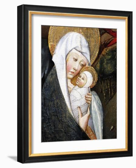 Mary and Child, Detail from Flight into Egypt, Altarpiece from Verdu, 1432-34-Jaume Ferrer II-Framed Giclee Print