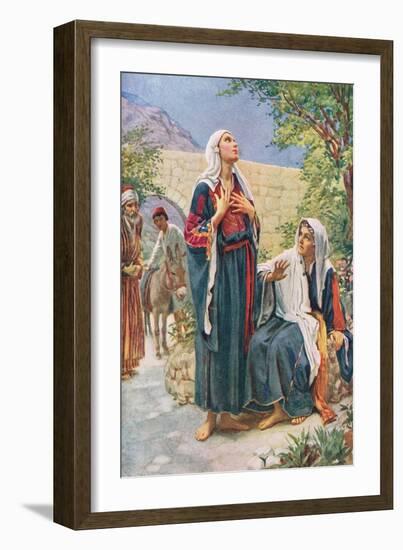 Mary and Elisabeth-Harold Copping-Framed Giclee Print