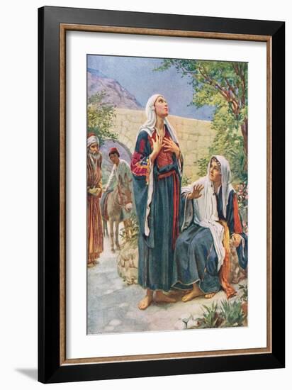 Mary and Elisabeth-Harold Copping-Framed Giclee Print