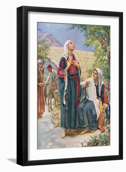 Mary and Elisabeth-Harold Copping-Framed Giclee Print