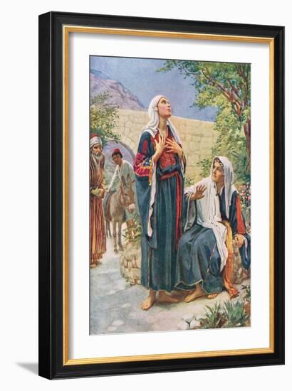 Mary and Elisabeth-Harold Copping-Framed Giclee Print