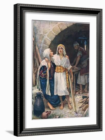 Mary and Jesus, Illustration from 'Women of the Bible', Published by the Religious Tract Society,…-Harold Copping-Framed Giclee Print