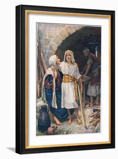 Mary and Jesus, Illustration from 'Women of the Bible', Published by the Religious Tract Society,…-Harold Copping-Framed Giclee Print