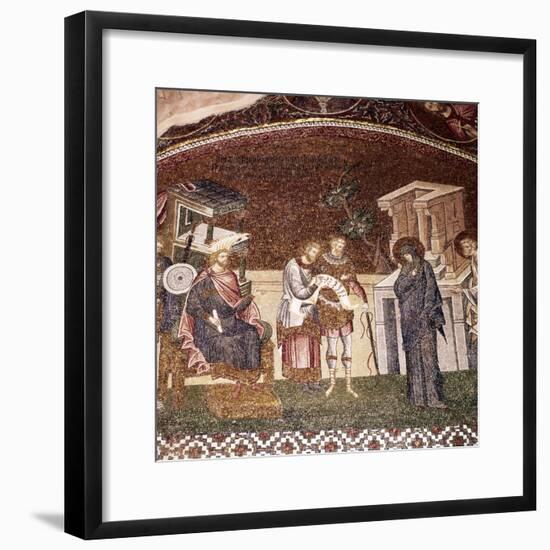 Mary and Joseph before Cyrenius, Byzantine Mosaic, Chora Church, Istanbul, c1310-1320-Unknown-Framed Giclee Print