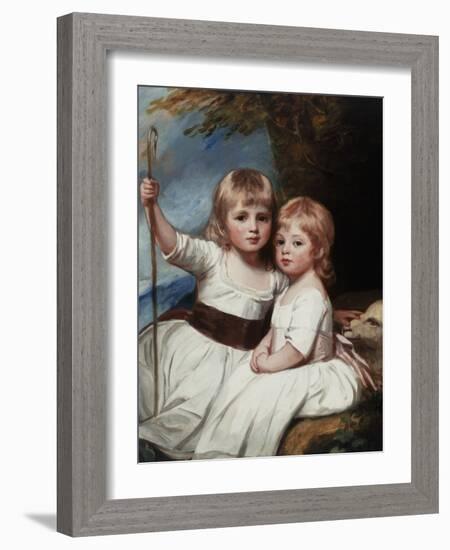 Mary and Louise Kent, C.1784-84-George Romney-Framed Giclee Print