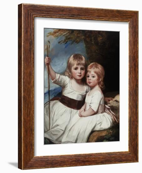 Mary and Louise Kent, C.1784-84-George Romney-Framed Giclee Print