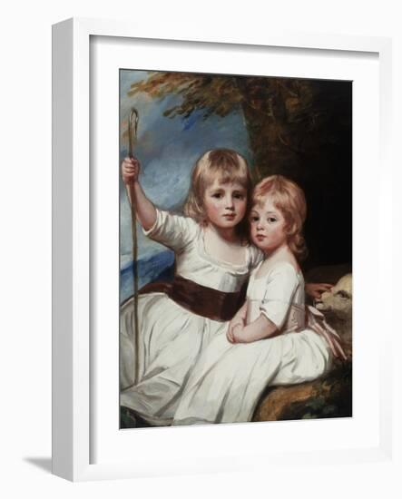 Mary and Louise Kent, C.1784-84-George Romney-Framed Giclee Print