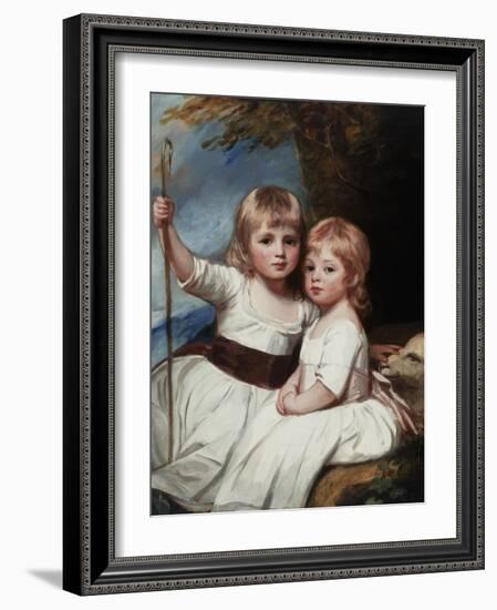 Mary and Louise Kent, C.1784-84-George Romney-Framed Giclee Print