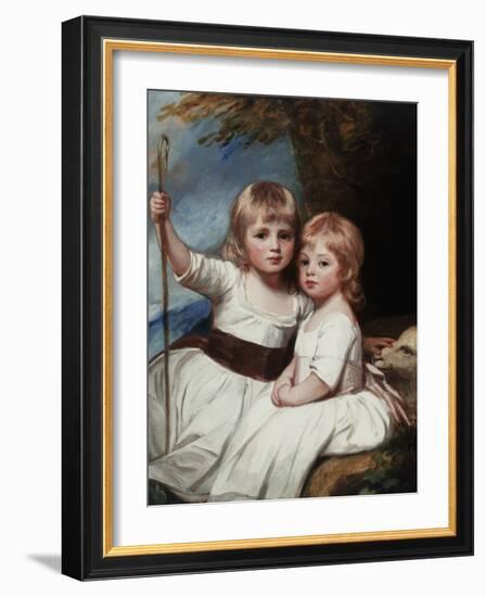 Mary and Louise Kent, C.1784-84-George Romney-Framed Giclee Print