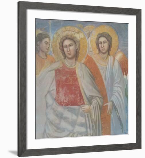 Mary and the Angels (detail of the Last Judgement)-Giotto di Bondone-Framed Collectable Print