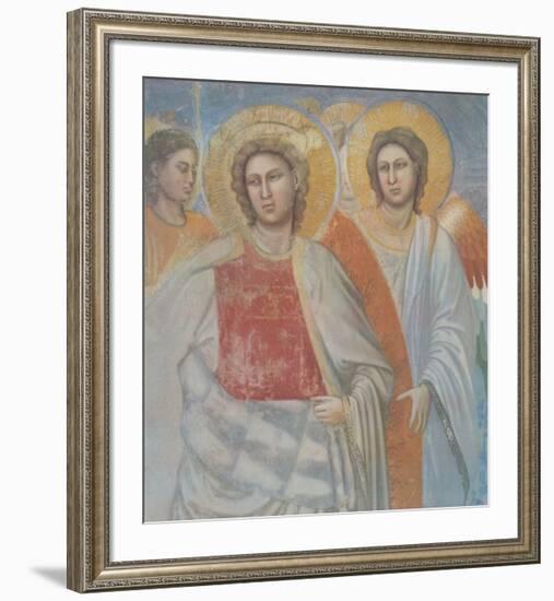 Mary and the Angels (detail of the Last Judgement)-Giotto di Bondone-Framed Collectable Print