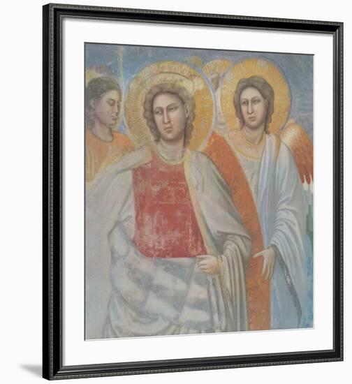 Mary and the Angels (detail of the Last Judgement)-Giotto di Bondone-Framed Collectable Print