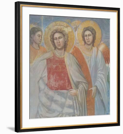 Mary and the Angels (detail of the Last Judgement)-Giotto di Bondone-Framed Collectable Print