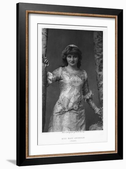 Mary Anderson, American Actress, C1895-W&d Downey-Framed Giclee Print