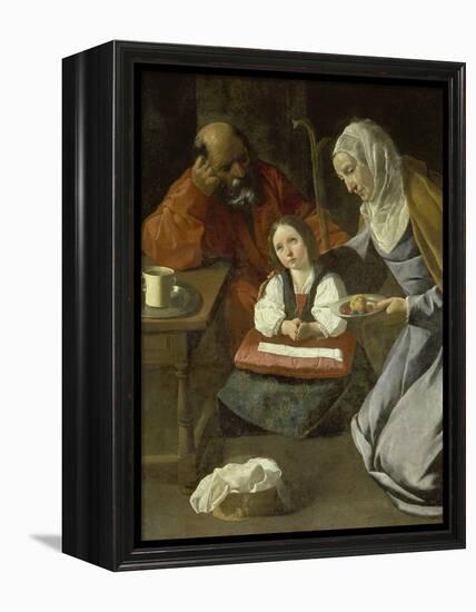 Mary as Child with St. Joachim and St. Anne-Francisco Zurbaran y Salazar-Framed Premier Image Canvas